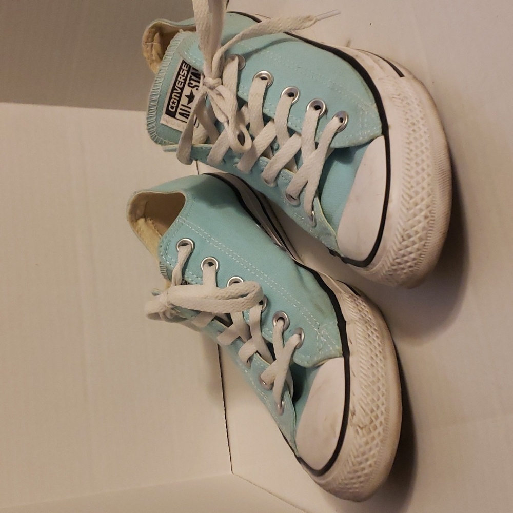 Converse All Star Shoes Mens 7 Womens 9 Light Teal Blue